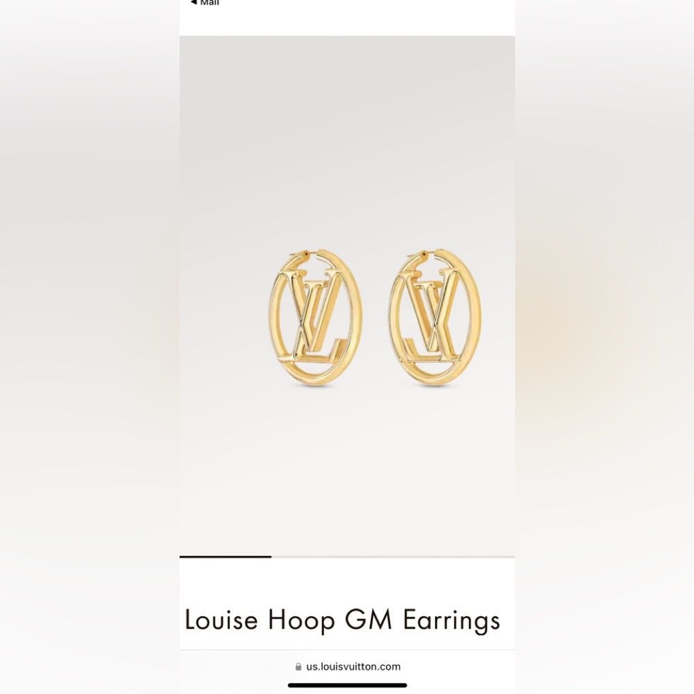 Gold plated Louise Louis Vuitton hoop earrings